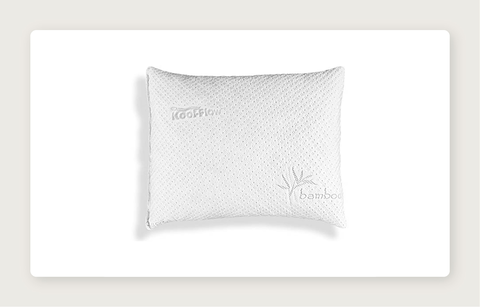 Xtreme Comforts Pillow before a white background.