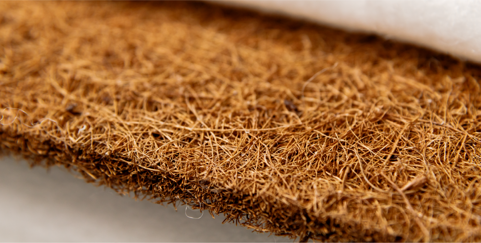 Coconut coir bed rug.