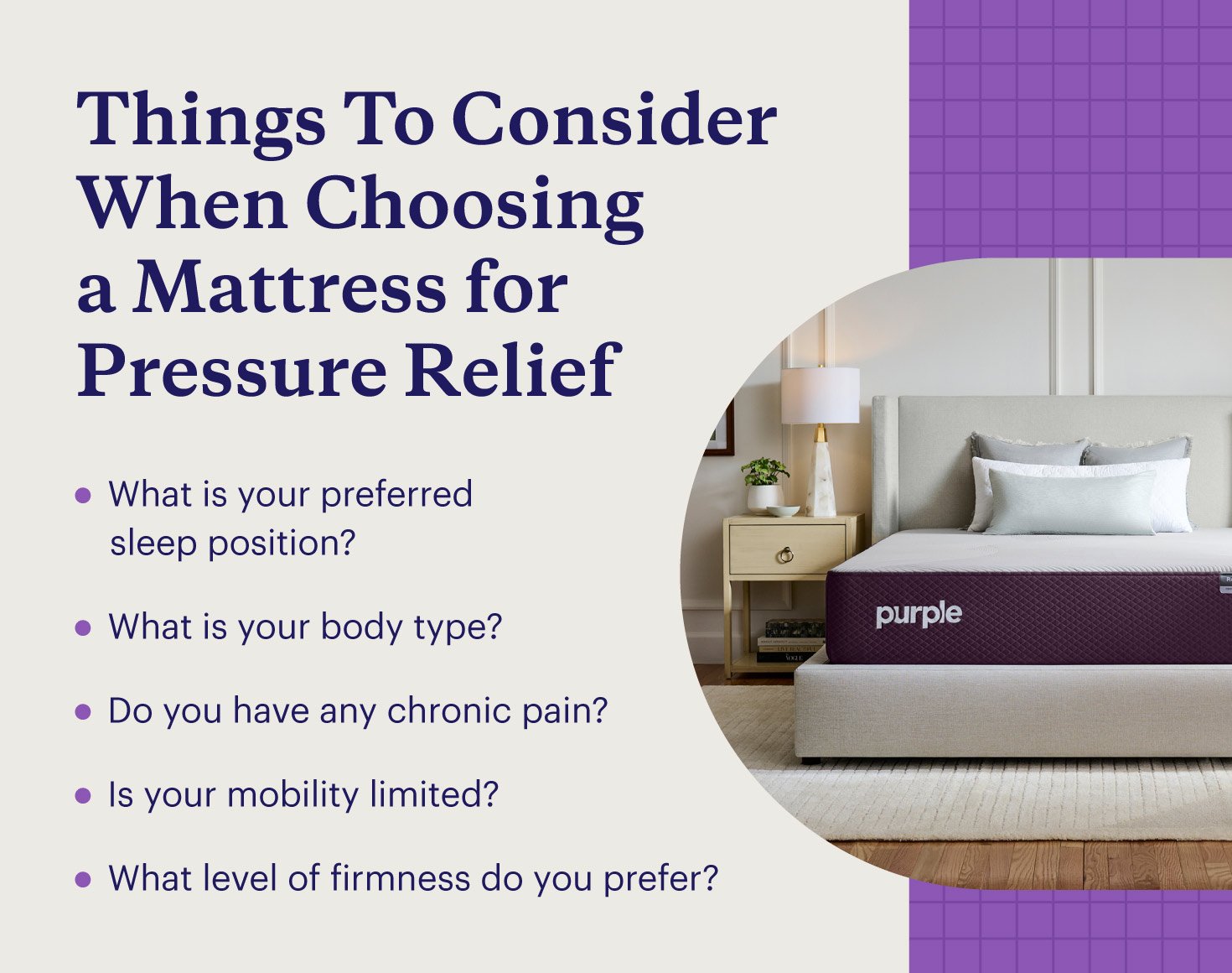 Five questions to ask yourself to inform your choice of pressure relief mattress.