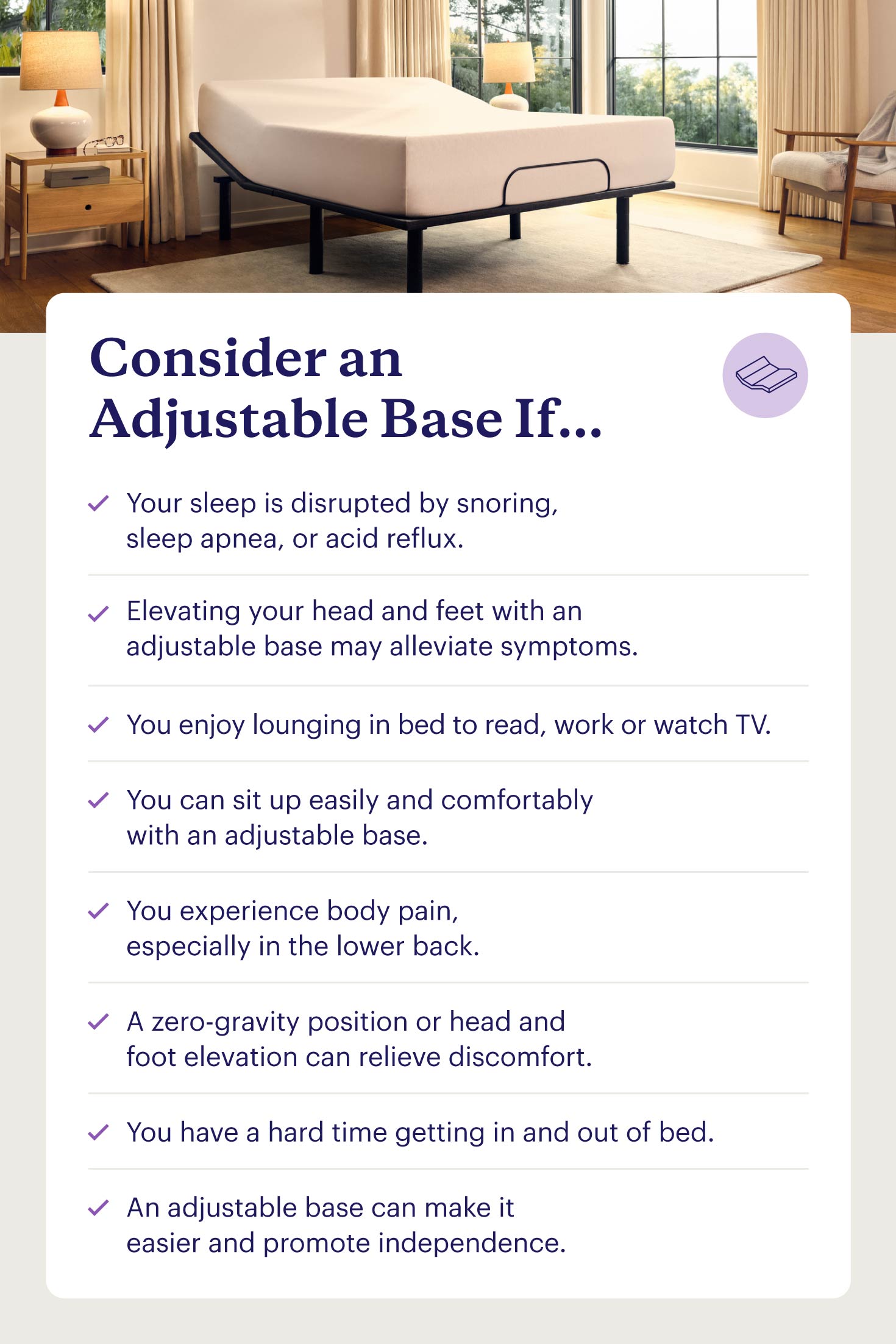 Eight reasons someone should consider an adjustable bed.