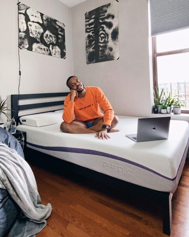 Customer Review Image with Purple Mattress