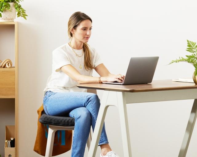 Woman on Seat Cushion