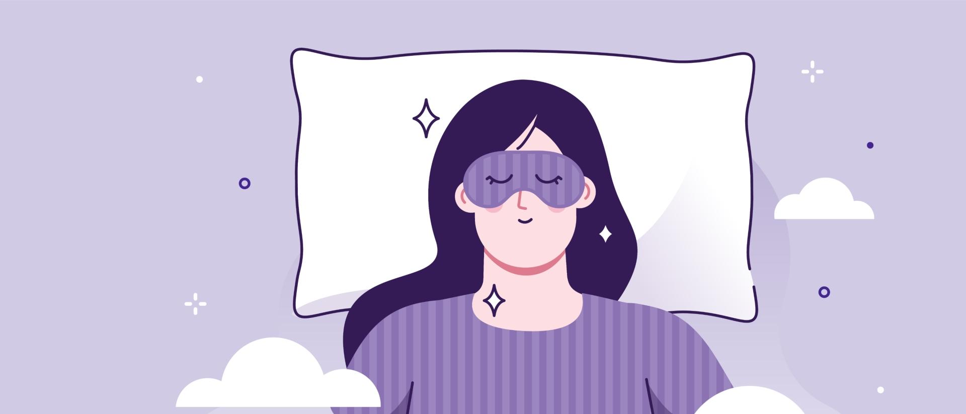 woman getting beauty sleep