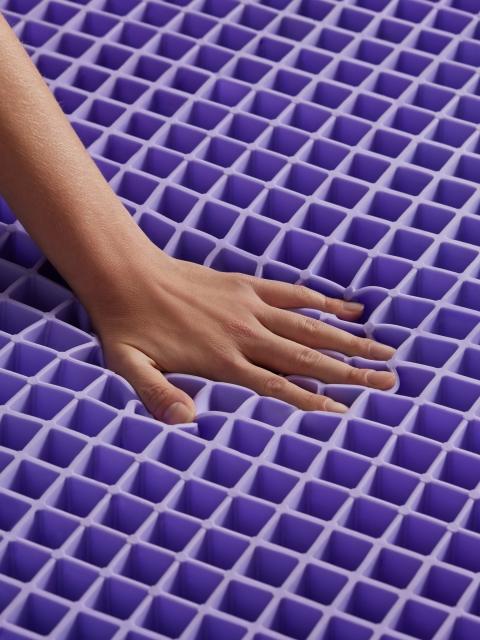 Hand on Purple Grid