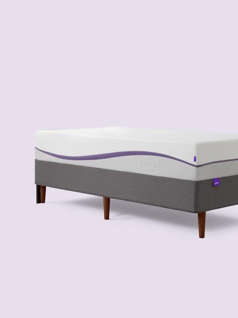 Foundation Charcoal with Purple Plus Mattress Twin/Twin XL